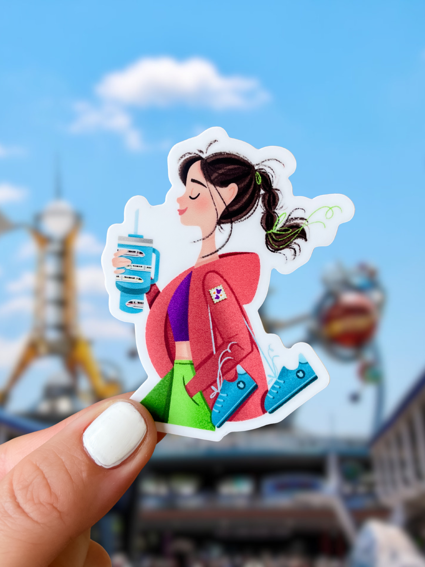 Healthy Disney World Girl Sticker