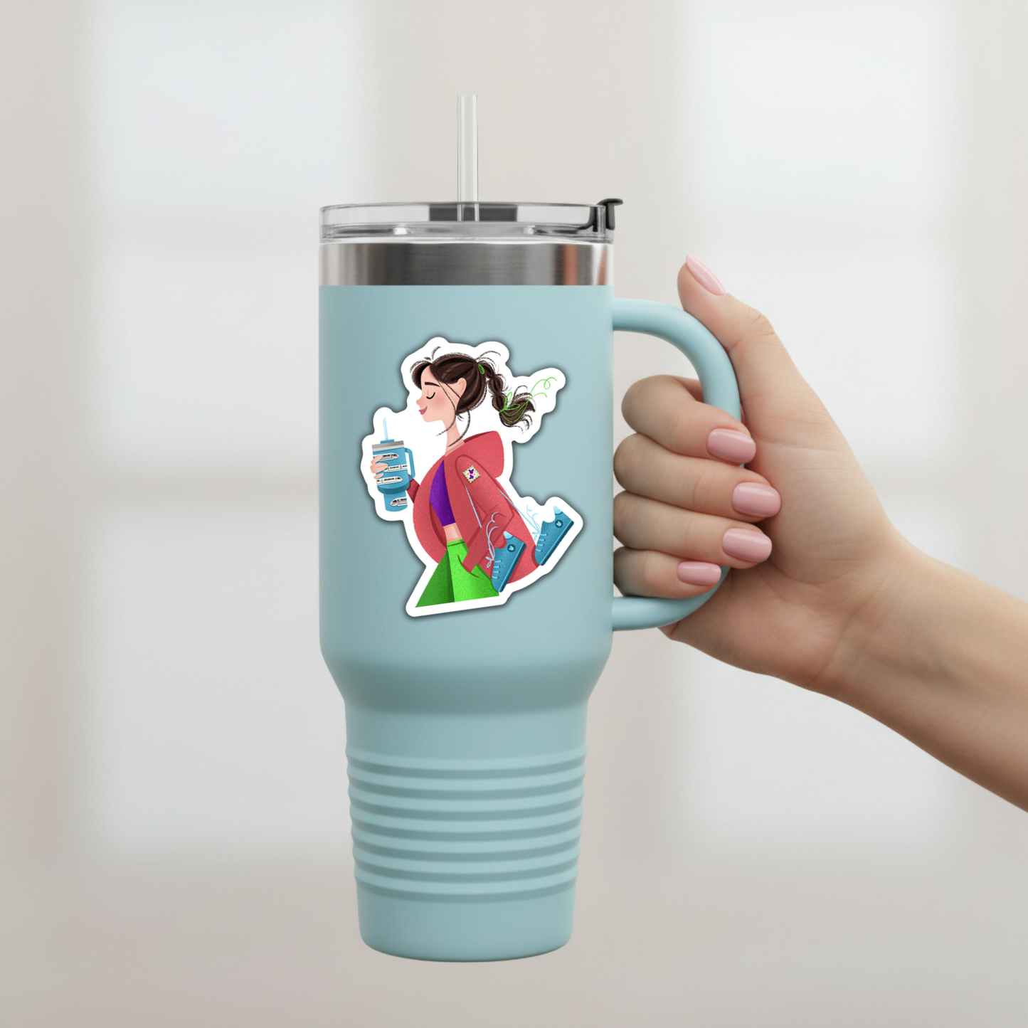 Healthy Disney World Girl Sticker