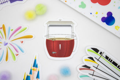 Red Disney Skyway Sticker