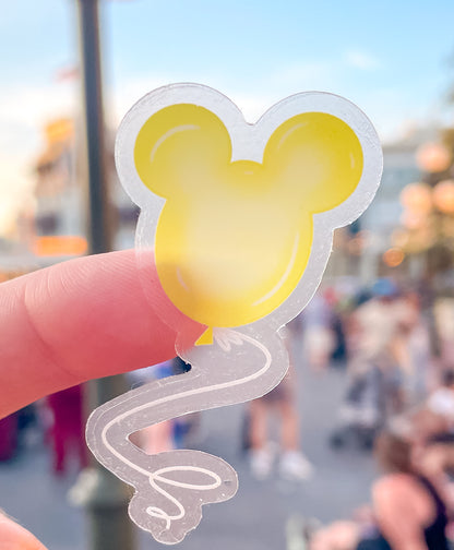 Yellow Mickey Balloon Sticker