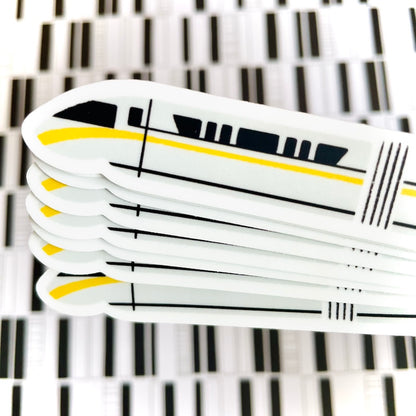 Yellow Disney Monorail Sticker