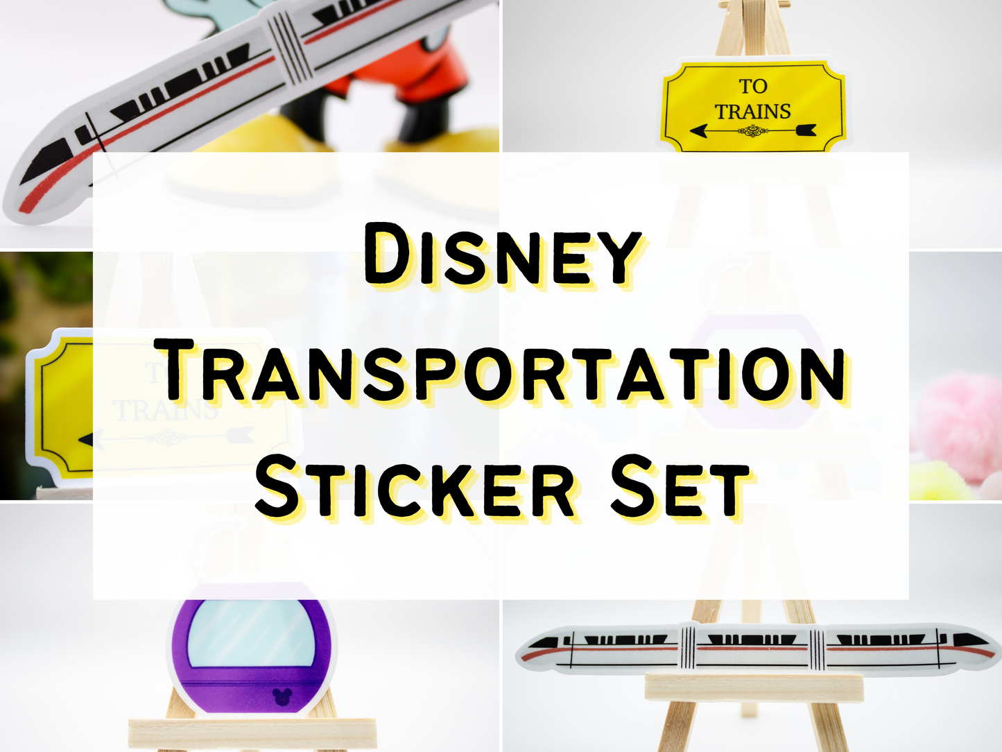 Disney Transportation Sticker Set