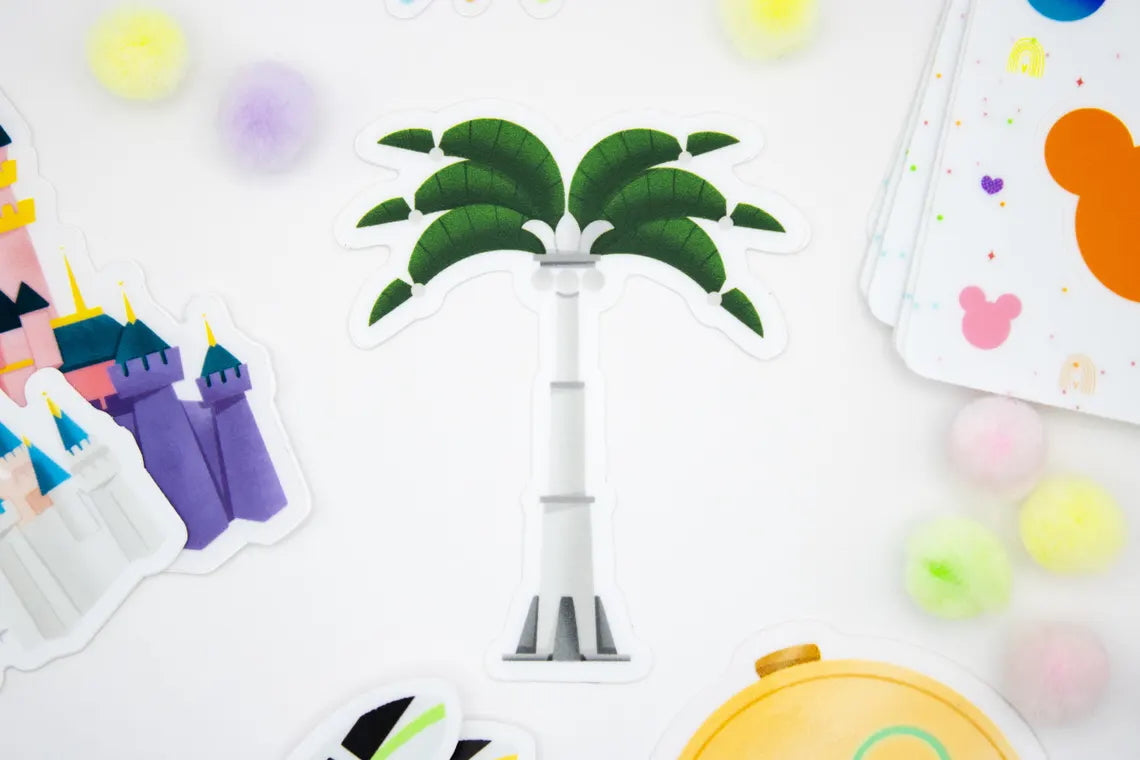 Tomorrowland Metal Palm Tree Sticker