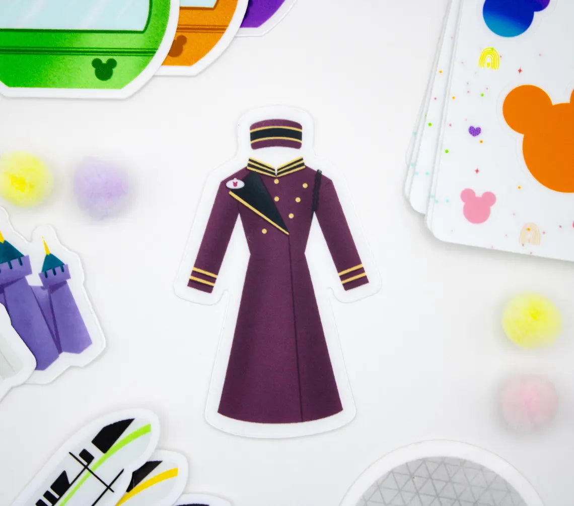 Tower of Terror Cast Member Sticker — Long Coat