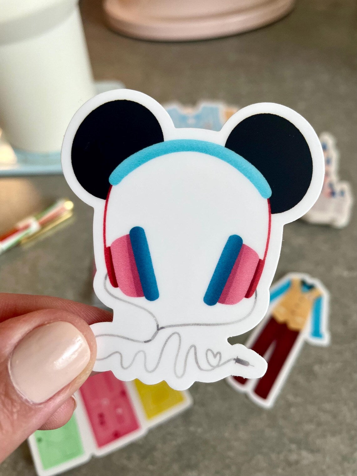 Mickey Headphones Sticker