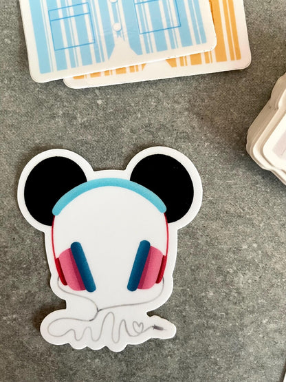 Mickey Headphones Sticker
