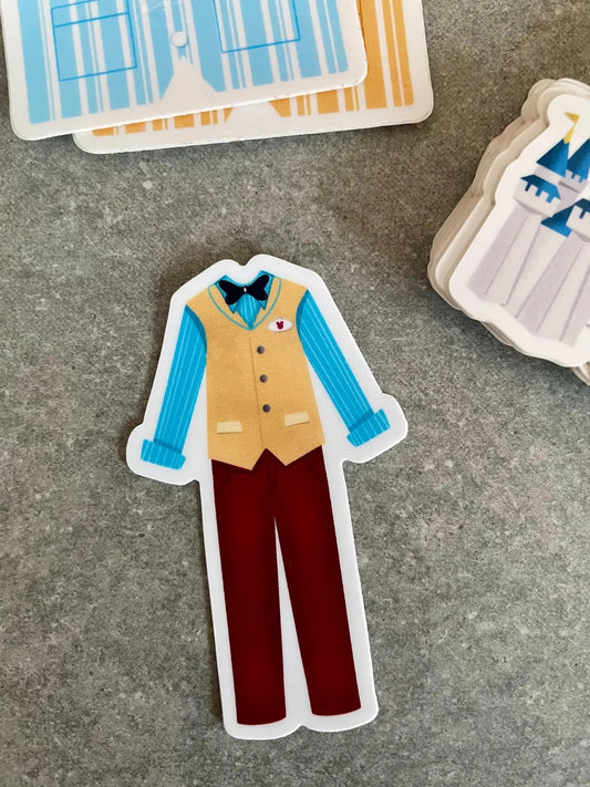 Runaway Railway Cast Member Costume Sticker with Vest