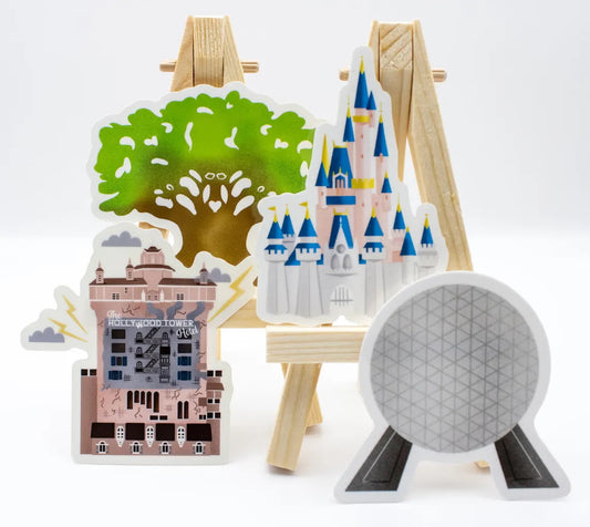 Disney World Park Icons Sticker Set of 4