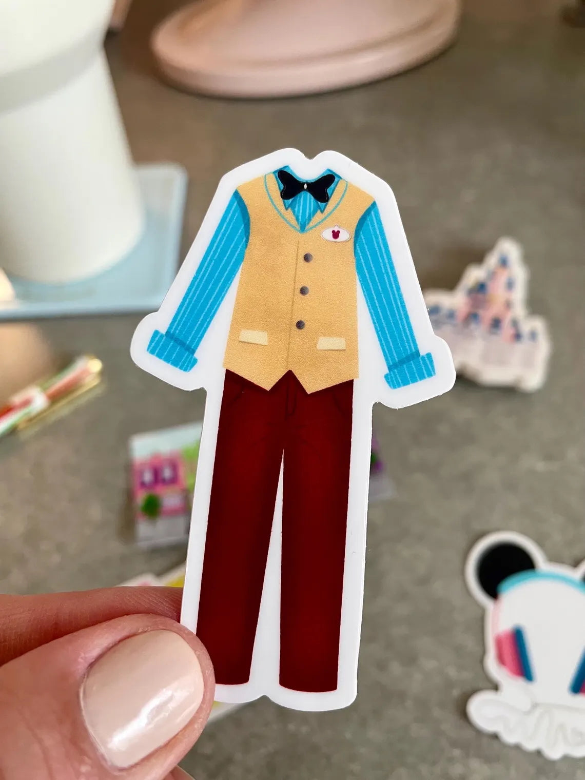 Runaway Railway Cast Member Costume Sticker with Vest