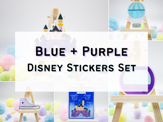 Blue and Purple Disney Stickers Bundle