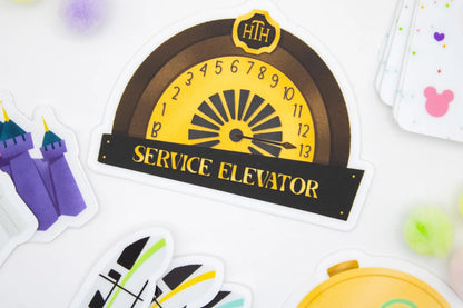 Tower of Terror Service Elevator Sticker