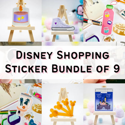 Disney Shopping Sticker Bundle of 9
