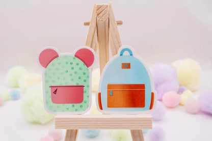 Blue and Orange Backpack Sticker