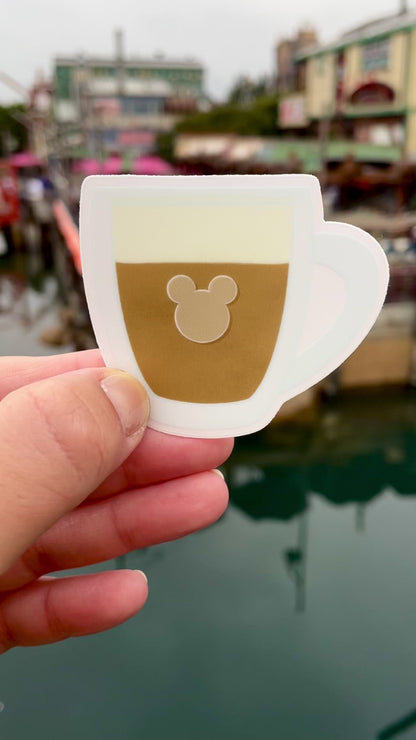 Mickey Coffee Mug Sticker