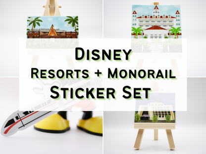 Monorail Resorts Sticker Set