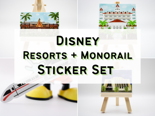 Disney Monorail Resorts Sticker Set