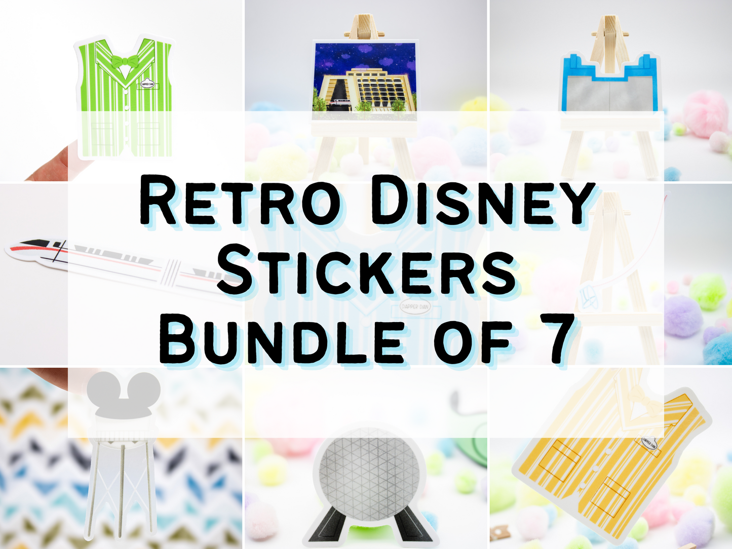 Retro Disney Stickers Set